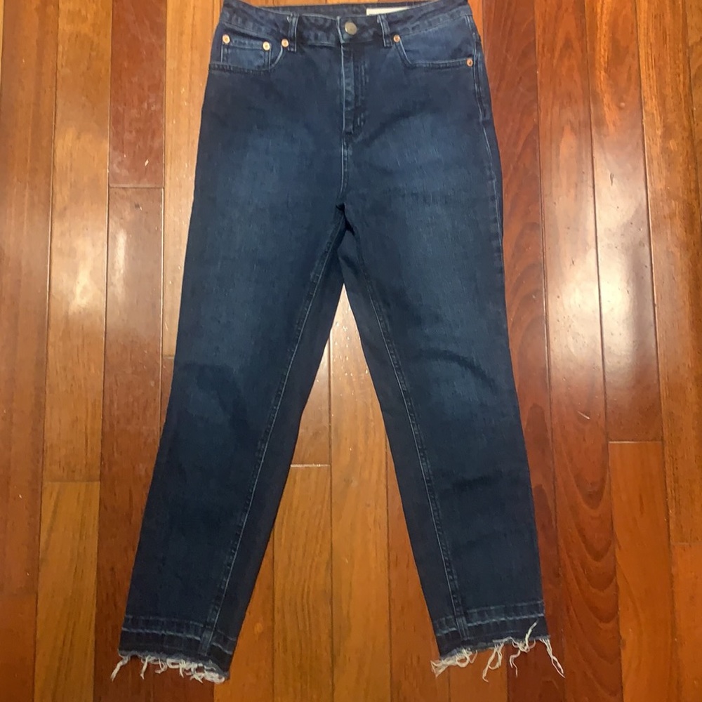 ASOS Farleigh Mom Jeans w/ frayed hem